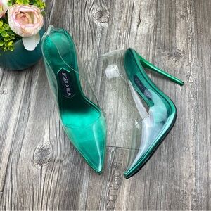 Jessica Rich women’s Clear pumps Sz 9
